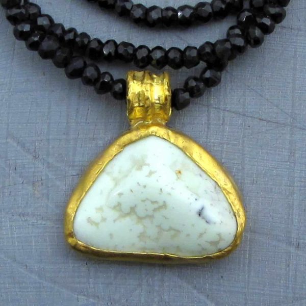 24k gold jewelry collection - Lemon Chrysoprase necklace