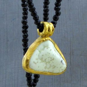 24k gold jewelry collection - Lemon Chrysoprase necklace