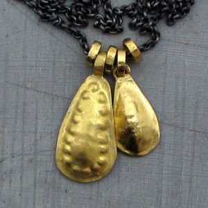 Handmade 22k gold pendants necklace