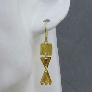 Dangle Geometric 22k gold earrings