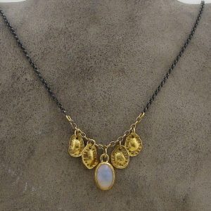 24k gold jewelry - Opal 24k necklace