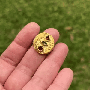 Ethnic Tourmaline 24k gold ring