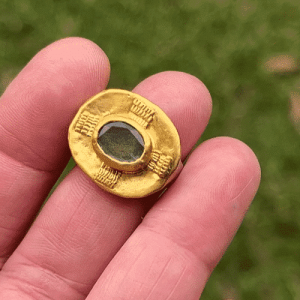 Handmade Labradorite 24k gold ring