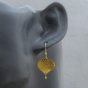 Drop dangle 22k gold earrings