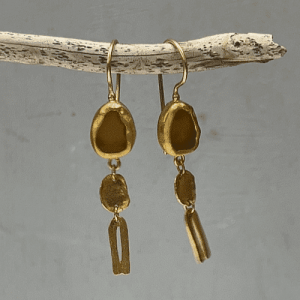 Yellow Chalcedony handmade 24k gold earrings