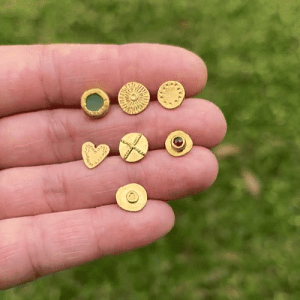 Handmade 22 karat studs