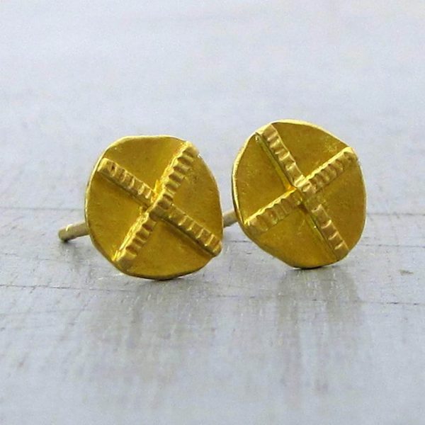 Handmade 22 karat studs