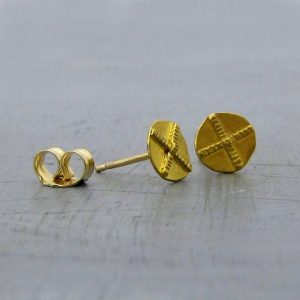 Handmade 22 karat studs