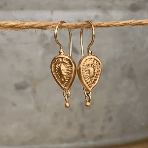 24k gold drop earrings