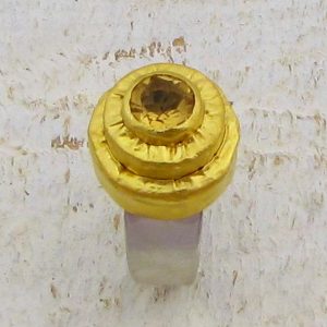 “Wedding Cake” Citrine 24k gold ring