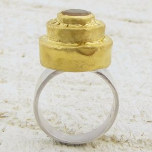 “Wedding Cake” Citrine 24k gold ring