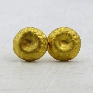 Dome 24k gold studs