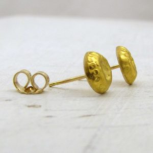 Dome 24k gold studs