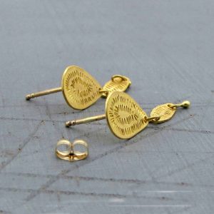 Dangle handmade 22k gold studs earrings