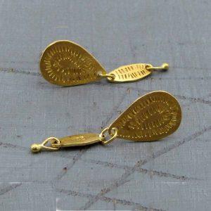 Dangle handmade 22k gold studs earrings