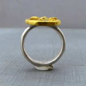 24 karat gold 'sun' ring