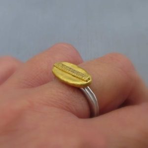 Handmade 24k gold ring