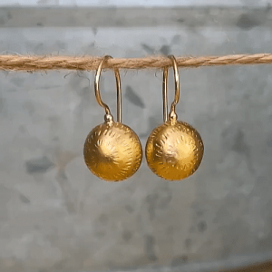 Dome 22k gold earrings