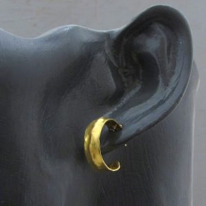 Handmade 22k gold hoop earrings