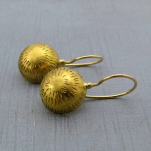 Dome 22k gold earrings