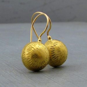 Dome 22k gold earrings