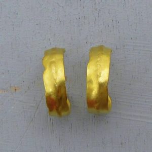 Handmade 22k gold hoop earrings