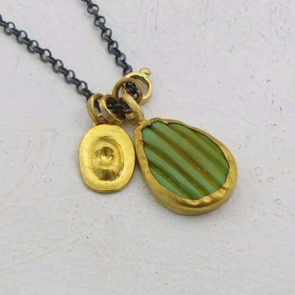 24k gold Turquoise pendants necklace