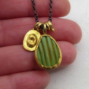 24k gold Turquoise pendants necklace