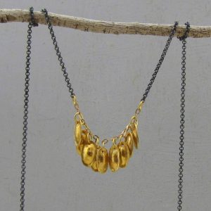 Ancient Style 22k Gold leaves necklace