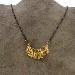 Ancient Style 22k Gold leaves necklace