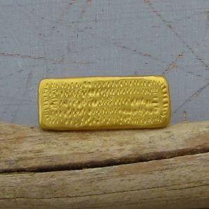 Rectangle 24k gold ring