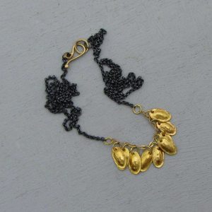 Ancient Style 22k Gold leaves necklace