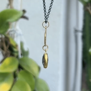 Rutile Quartz gold & silver necklace