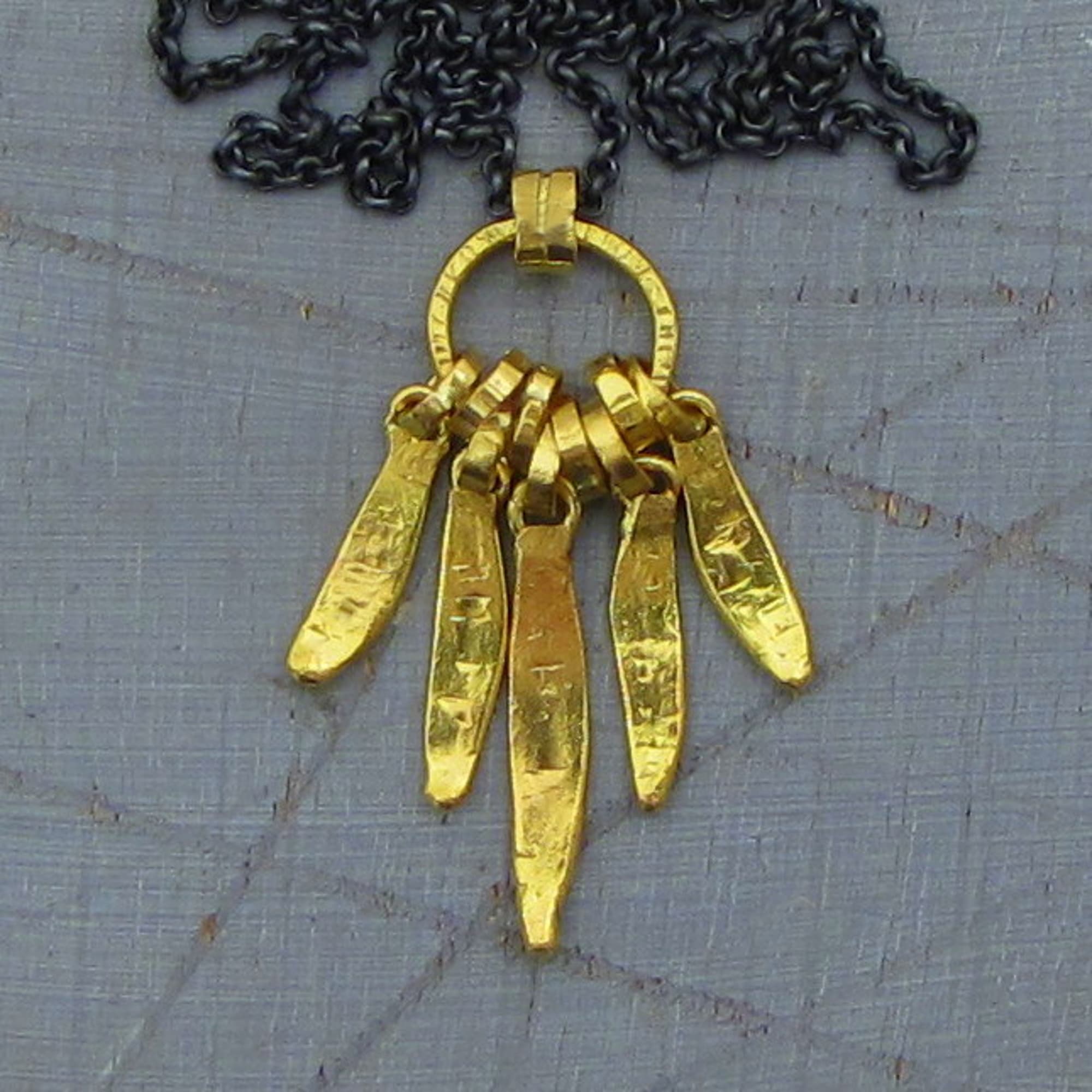 24 karat gold pendants necklace