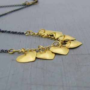 22k gold hearts pendant necklace