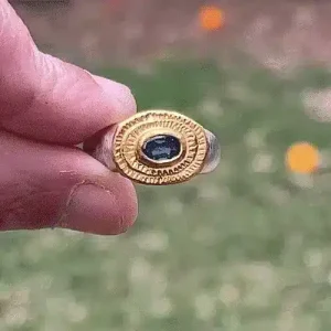 London Blue Topaz 24k gold ring