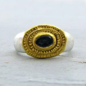London Blue Topaz 24k gold ring