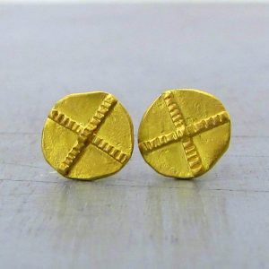Handmade 22 karat studs