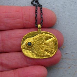 Bird 24k gold pendant necklace