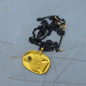 Bird 24k gold pendant necklace