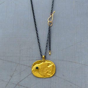 Bird 24k gold pendant necklace