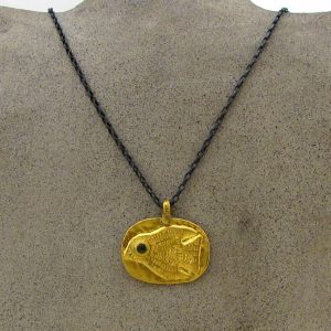 Bird 24k gold pendant necklace