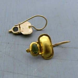 Chrom Diaposite 24k gold earrings