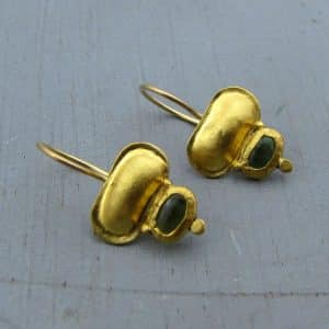 Chrom Diaposite 24k gold earrings