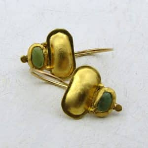 Chrom Diaposite 24k gold earrings