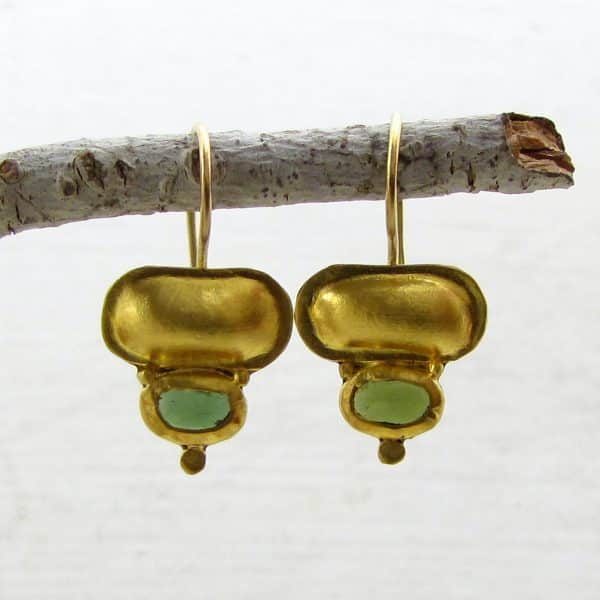 Chrom Diaposite 24k gold earrings