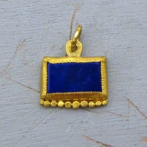 Lapis Lazuli 24k gold pendant