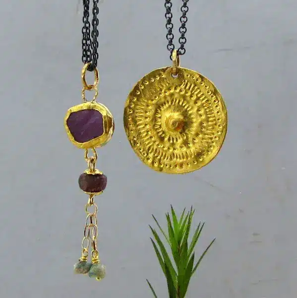 Gold pendants