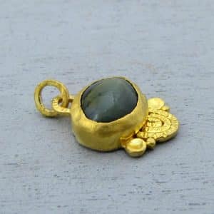 Chrysoberyl Cat's Eye 24 Karat Pendant