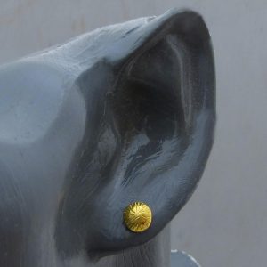 Dome 24 karat gold stud earrings